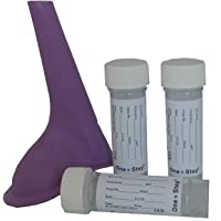 50 botes de 30 ml para muestras de orina graduados con tapa y etiqueta + dispositivo urinario reutilizable para mujer.
